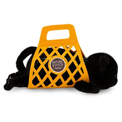 Кот Барсик в сумке черный 35