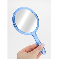 Зеркало с ручкой, двустороннее, с увеличением х2, 11.5×21 см, (d=10 см), МИКС
