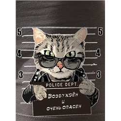 Трусы Опасный кот (Серый)