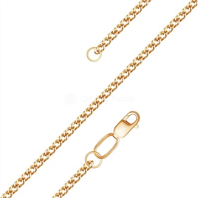 Цепь из золочёного серебра - Двойной ромб, 50 см 925 пробы V1035050150