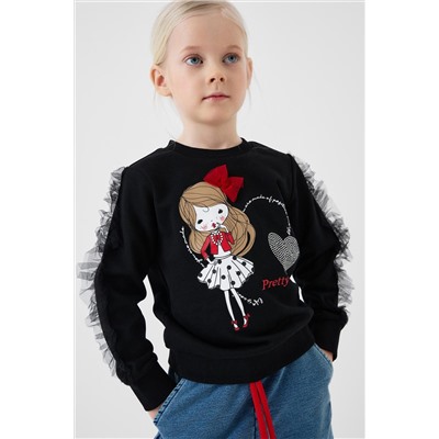 Толстовка трикотажная для девочек PLAYTODAY, 1240919