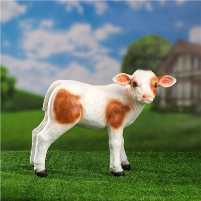 Садовая фигура из полистоуна «Телёнок», 27 см