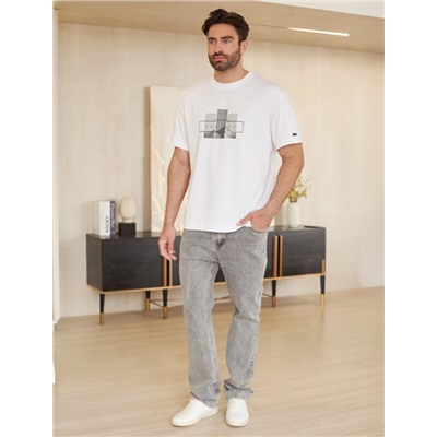 Свободная футболка  с авторским принтом