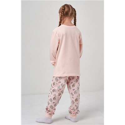 Пижама с брюками Кулирка с рибаной длинный рукав НАТАЛИ, 1244130