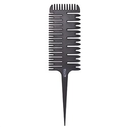 Ollin Расческа для мелирования 398660, пластик, черный, 24 см 23348