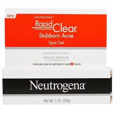Neutrogena, Rapid Clear, гель от прыщей, максимальная сила, 28 г (1 унция)