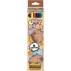 Карандаши пластиковые  6цв "Капибара" 77260 Centrum