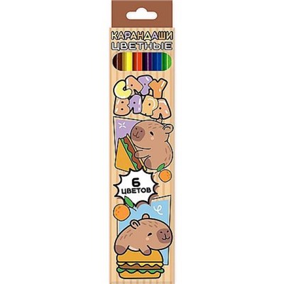 Карандаши пластиковые  6цв "Капибара" 77260 Centrum