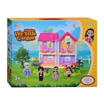 Дом для куклы "Вилла" с мебелью, в коробке