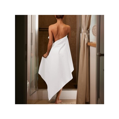 Простыня вафельная для бани Экономь и Я 150×180 см, цвет белый, 100% хлопок, 200 г/м²