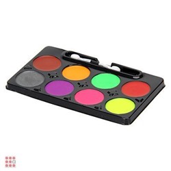 Набор грима, люминесцентный, 8цв., аппликатор, 19,5х17,5см, масляный грим