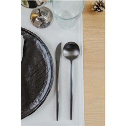 Столовые приборы Magistro «Фолк», 4 предмета, нержавеющая сталь, чёрные