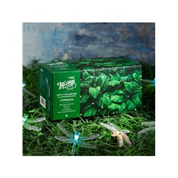 Гирлянда «Нить», 4.5 м, уличная, с насадками «Стрекоза», IP44, 30 LED, 2 режима, солнечная батарея, тёмная нить, свечение зелёное/аквамарин/жёлтое