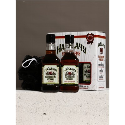 Подарочный набор «На удачу», гель для душа, шампунь для волос, мочалка для тела, Чистое счастье