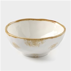 Салатник Доляна Organic Gold, 320 мл, d=12.5 см, фарфор, белый