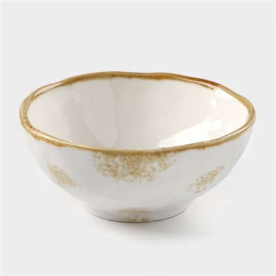Салатник Доляна Organic Gold, 320 мл, d=12.5 см, фарфор, белый