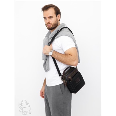 Сумка мужская кожаная 4185-1TR black Tough Ruder