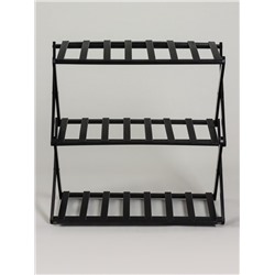 Подставка для цветов Greengo, 3 полки, 50×25×46 см, напольная, бамбук, чёрная