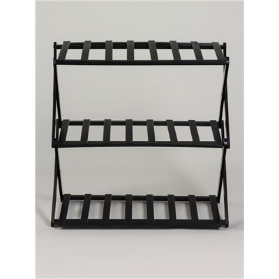Подставка для цветов Greengo, 3 полки, 50×25×46 см, напольная, бамбук, чёрная