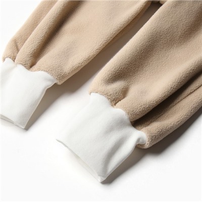 Комбинезон детский флисовый, бежевый, рост 80-86 см