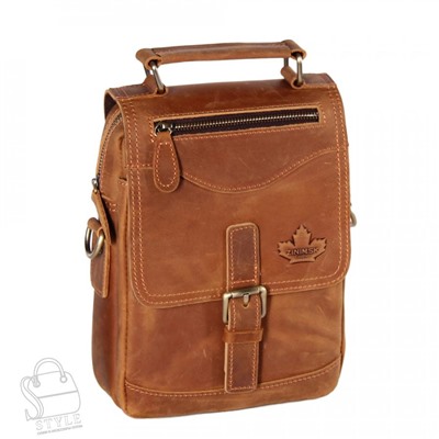 Сумка мужская кожаная 35601Z v.brown Zinimsk