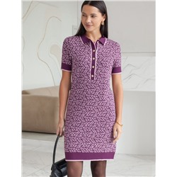 Платье жаккардовой вязки с кашемиром