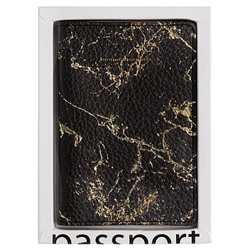 Обложка для паспорта "Carrara.Black" кожзам 3-620/11 Bruno Visconti