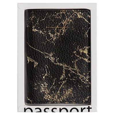 Обложка для паспорта "Carrara.Black" кожзам 3-620/11 Bruno Visconti