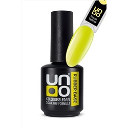 Uno Камуфлирующее базовое покрытие для гель-лака / Color Neon Rubber Base, Neon Yellow, 12 г KRISTALLER, 1108995