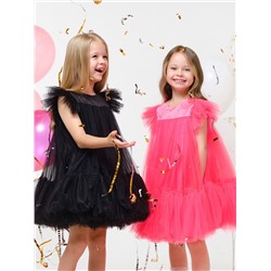 Платье нарядное для девочки KAFTAN, с пышной юбкой, рост 86-92, чёрное