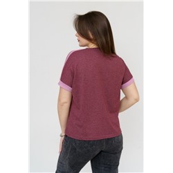 Футболка женская Моника (Бордо/меланж)