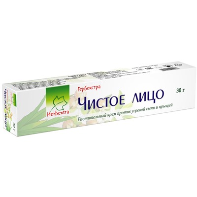 Oxford Herbextra Herbal Anti Acne Cream Chistoe Litso 30g / Крем Против Угревой Сыпи и Прыщей "Чистое Лицо" 30 г