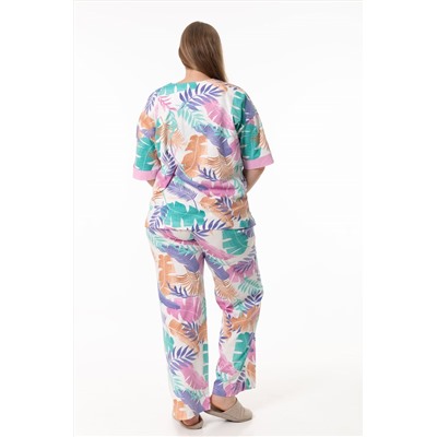 Пижама рубашка и брюки М325384рм