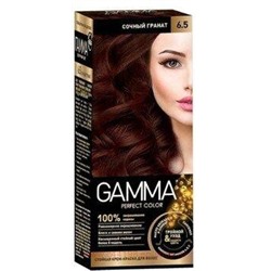 Gamma Perfect Color Стойкая Крем-Краска для волос тон 6.5 Сочный гранат с окислителем кремом 6% 50 мл