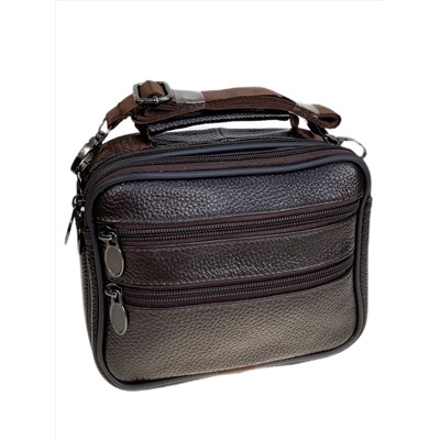 Сумка мужская из натуральной кожи, цвет коричневый