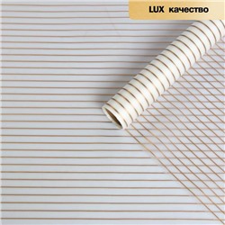 Пленка матовая для цветов «Полосы», золотистая, 60 см × 5 м