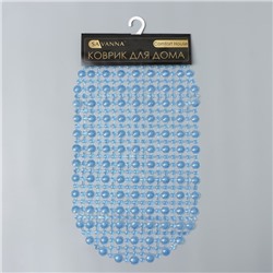 Коврик противоскользящий в ванну на присосках Доляна «Капли воды», 36×65 см, цвет МИКС