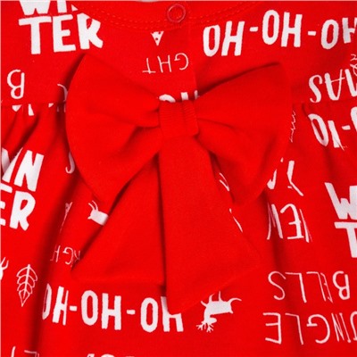 Платье - боди для девочки «Крошка Я» Joy, рост 86-92 см, красное