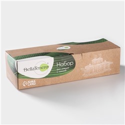 УЦЕНКА Банки для хранения специй и соусов BellaTenero, 6 предметов: солонка 100 мл, банка 200 мл, соусник 200 мл, фарфоровые, цвет белый