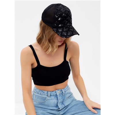 Кепка женская MINAKU, чёрная, размер 56-58