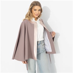 Жакет‑кейп на подкладе, Яркий эффект (вереск, с поясом)