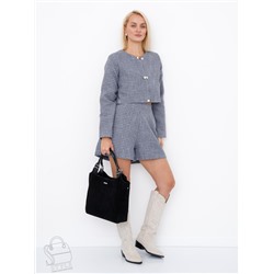 Сумка женская кожаная 9677MSS black Velina Fabbiano-Safenta  в Новосибирске