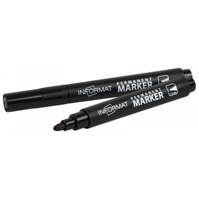 Маркер перманентный 2мм PM01BL черный inФОРМАТ