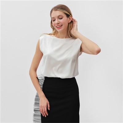 Майка женский MINAKU: Casual Collection, размер 42, белая