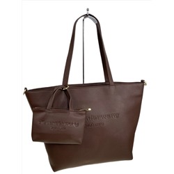 Женская сумка из искусственной кожи, цвет шоколад