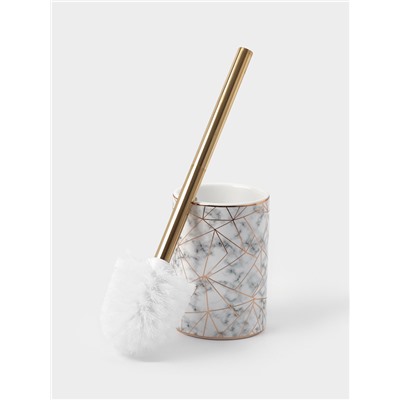 Ёршик для унитаза с подставкой «Лили», 9.5×9.5×37 см, белый