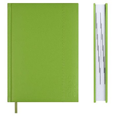 Ежедневник 2026 г. А5 352 стр. 70231 ESCALADA "НАППА САЛАТОВЫЙ" кожзам,поролон,ляссе Феникс