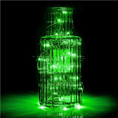 Электрогирлянда светодиодная Роса, 10 м, 100 ламп, зеленый