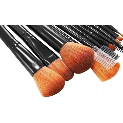 Набор  кистей для макияжа в тубусе 12шт, Чёрные