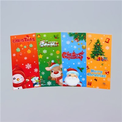 Пакет подарочный БОПП подарочный, «МИКС новогодний», 13×27.5 см